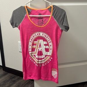 American Fighter pink shirt XS